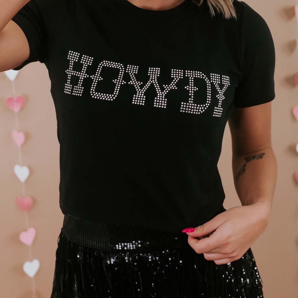 Sequin Howdy Top